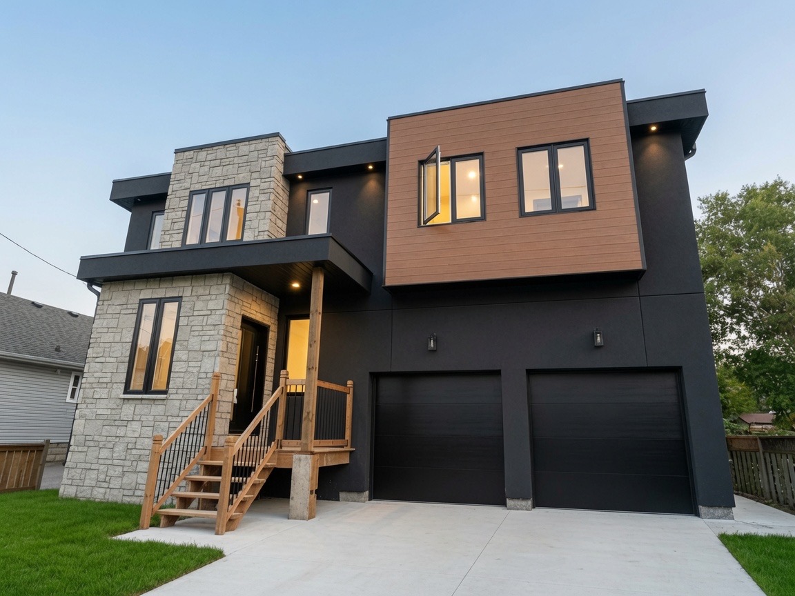 Casement window cranked open on a modern home exterior